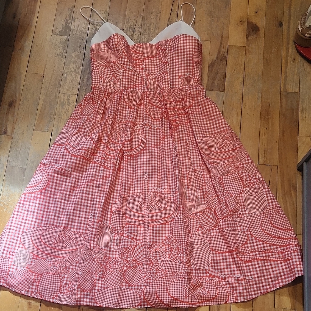 Lela Rose Gingham Corset Dress